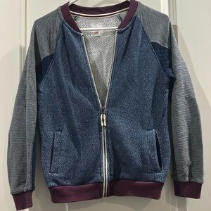 Cat & Jack kids zip up Bomber Jacket w/ patchwork details pockets Size M (8/10)